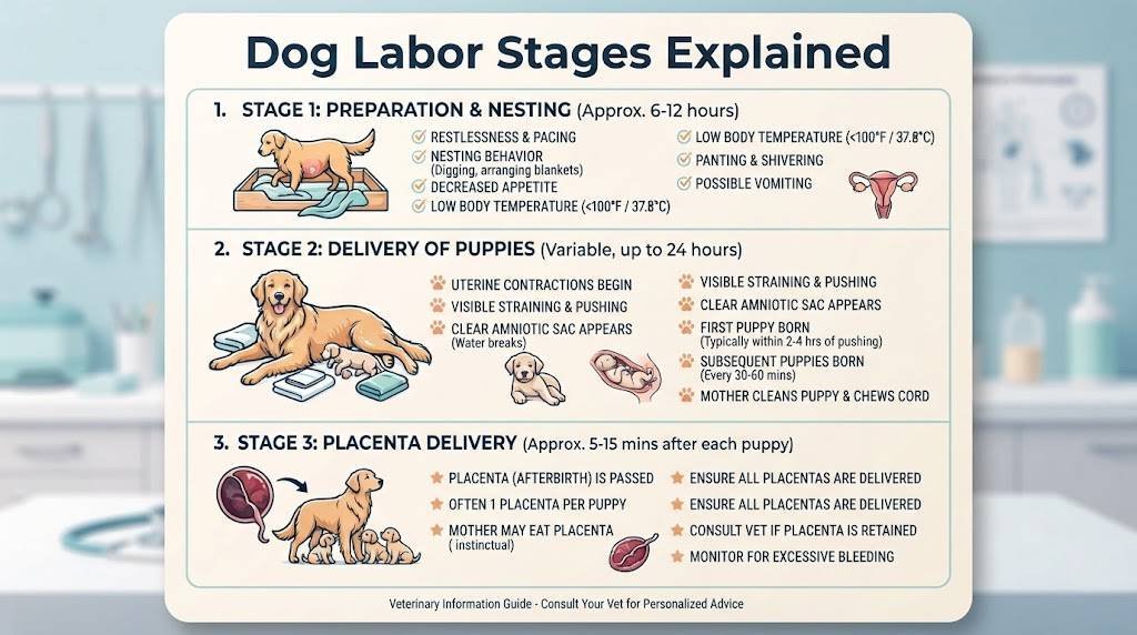 Dog Labor Stages